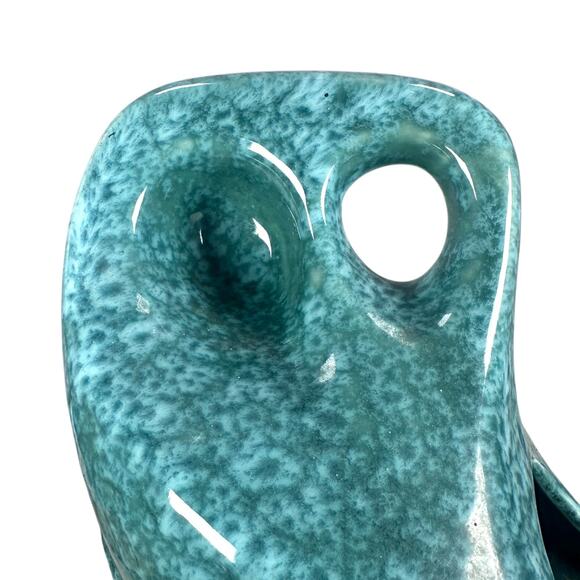 Vintage Studio Pottery Ceramic Genie Bottle Lamp Vase Planter Blue Glaze MCM - Picture 7 of 9